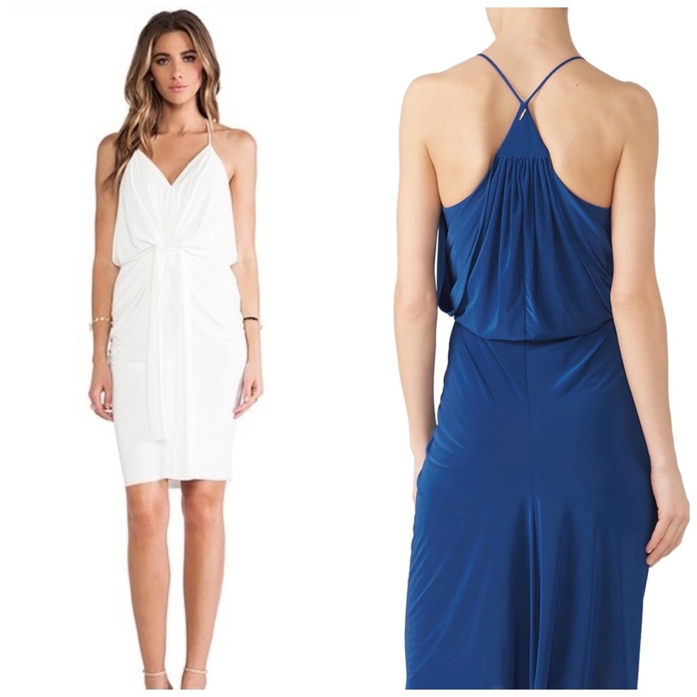 T-Bags Los Angeles White Knot Midi Dress